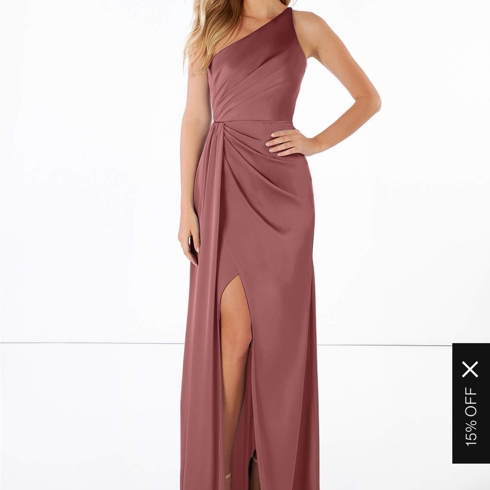 Azazie Mika One Shoulder Formal Dress in Amethyst